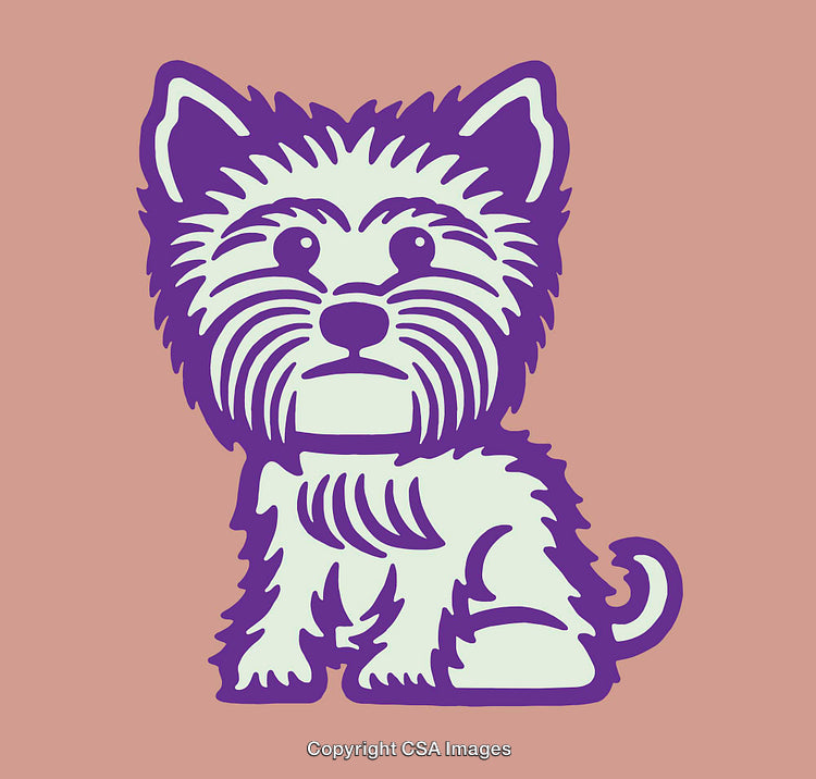 Colorful Abstract Illustration of a Cute Dog in Artistic Style