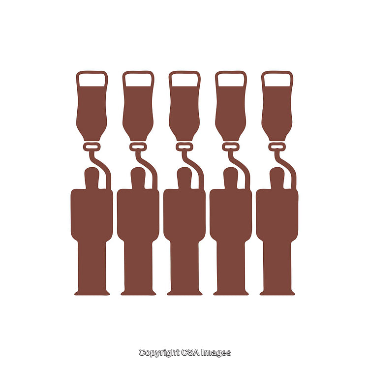 Minimalist Icon Set of Chairs in Row Formation