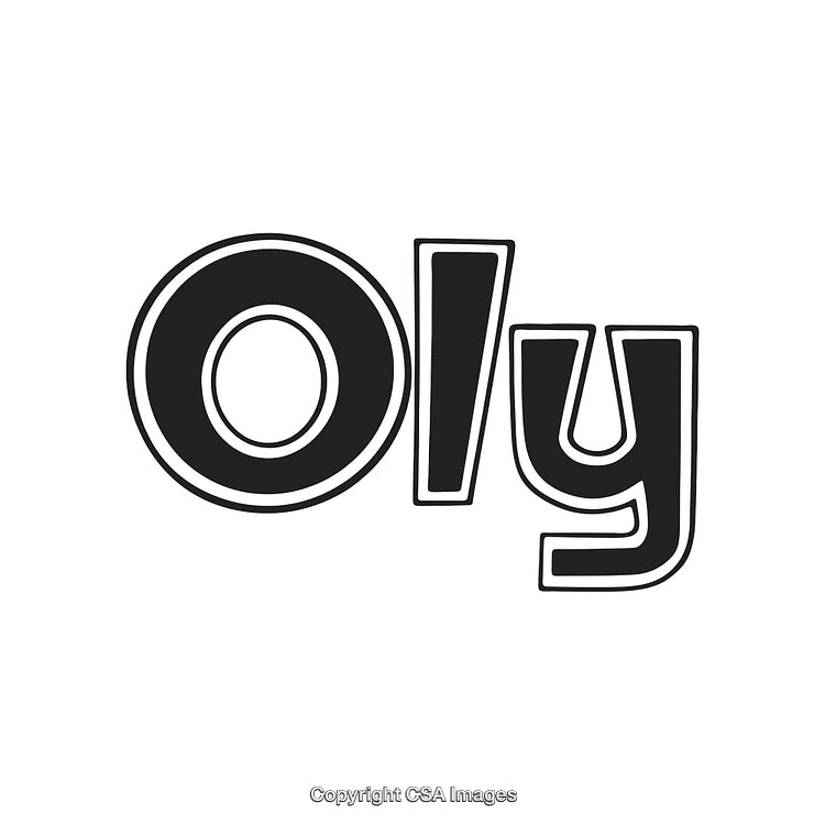Playful Minimalistic Word Decoration with Black and White Bold Letters