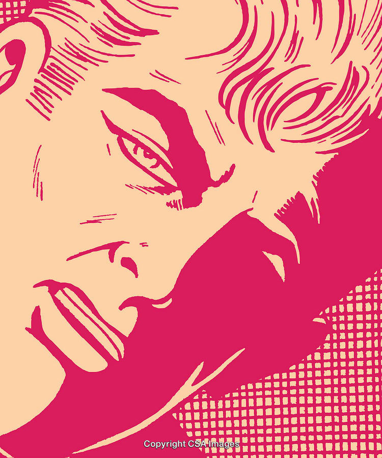 Retro-Styled Close-Up of Emotionally Expressive Face in Bold Shades