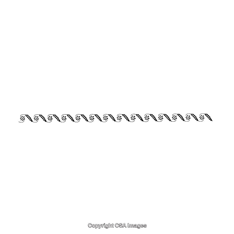 Black and White Decorative Border With Intricate Curved Patterns