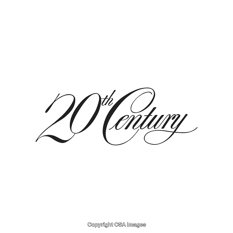 Elegant Calligraphy of '20th Century' With Stylish Script Font