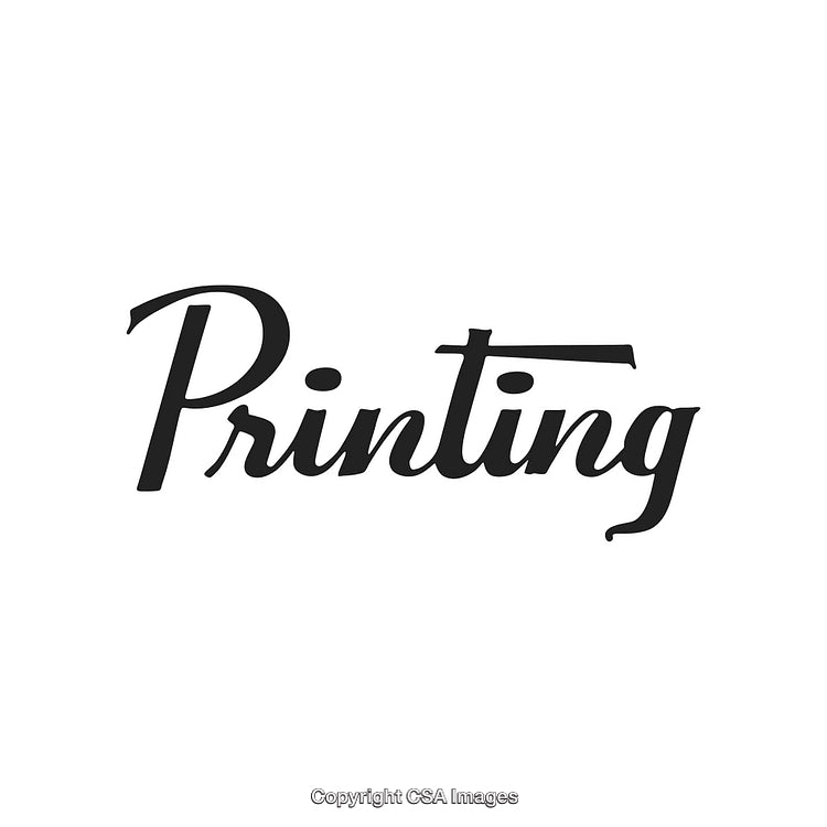 Elegant Font Displaying the Word Printing in Stylish Typography Design