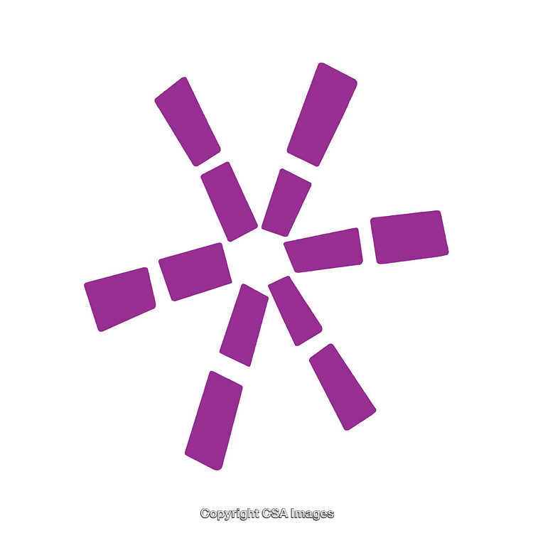 Abstract Purple Geometric Shape Design on White Background