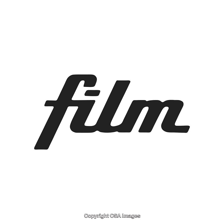 Bold Minimalist Black Typography Featuring the Word 'Film' on White Background