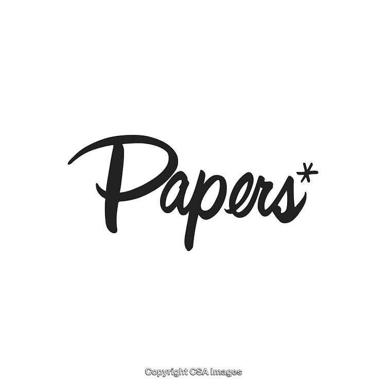 Typography Design Featuring 'Papers' Text With Artistic Style