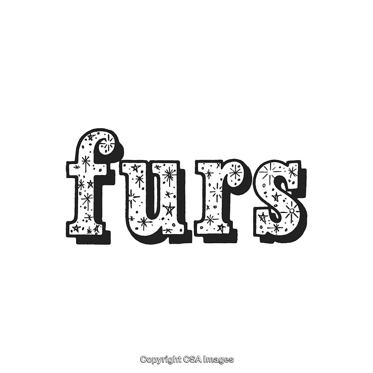 Stylish Decorative Text Design with Star Motif in Black and White Theme