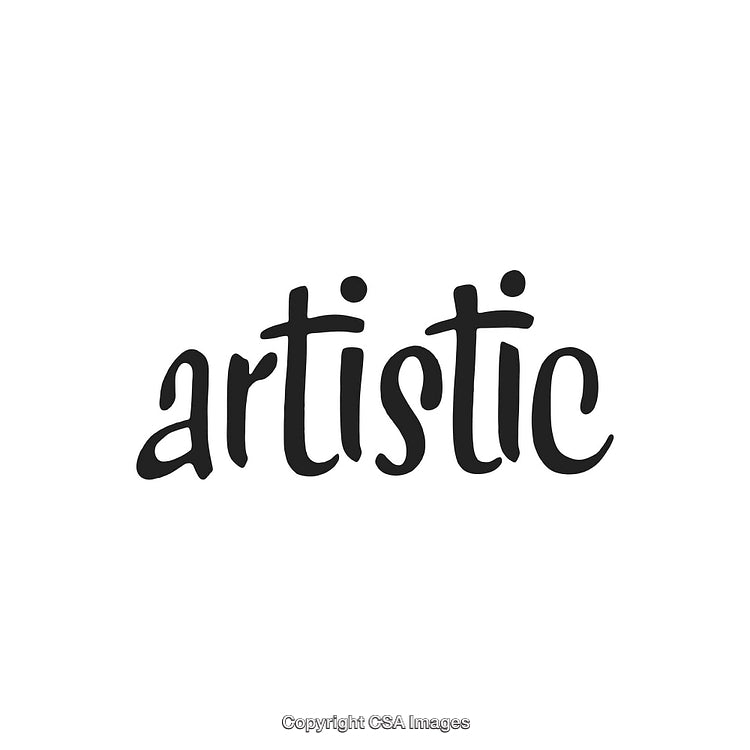 Creative Handwritten Text Illustration Displaying the Word Artistic in Black Style
