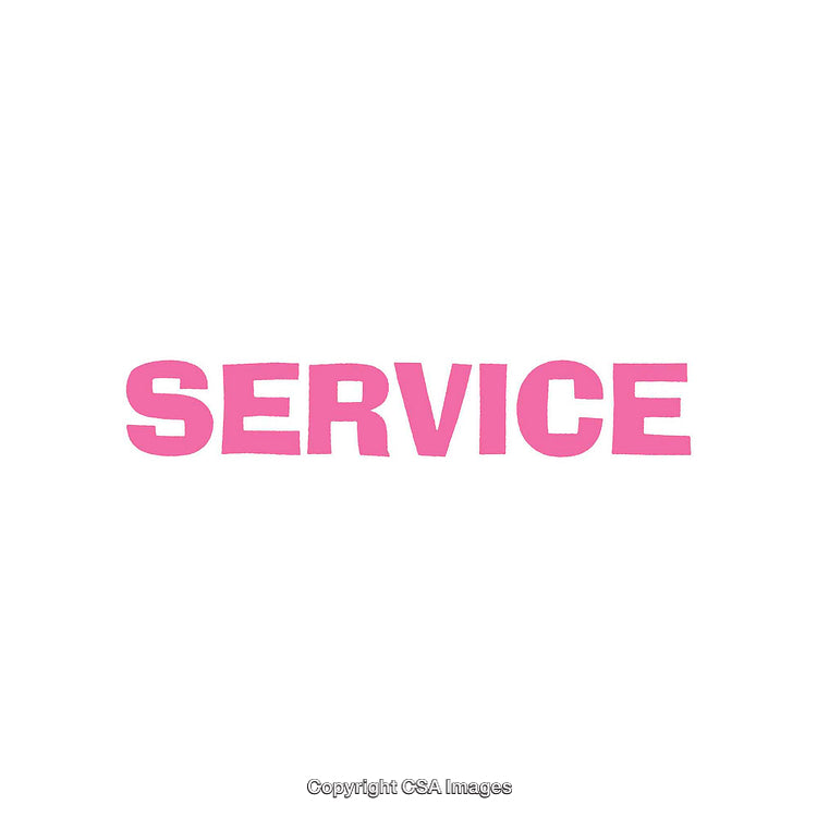 Pink Colored Bold Service Text on White Background