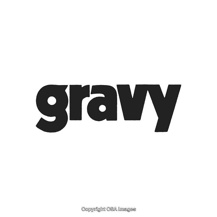 Bold Black Gravy Text on a Minimalistic White Background for Design Concepts