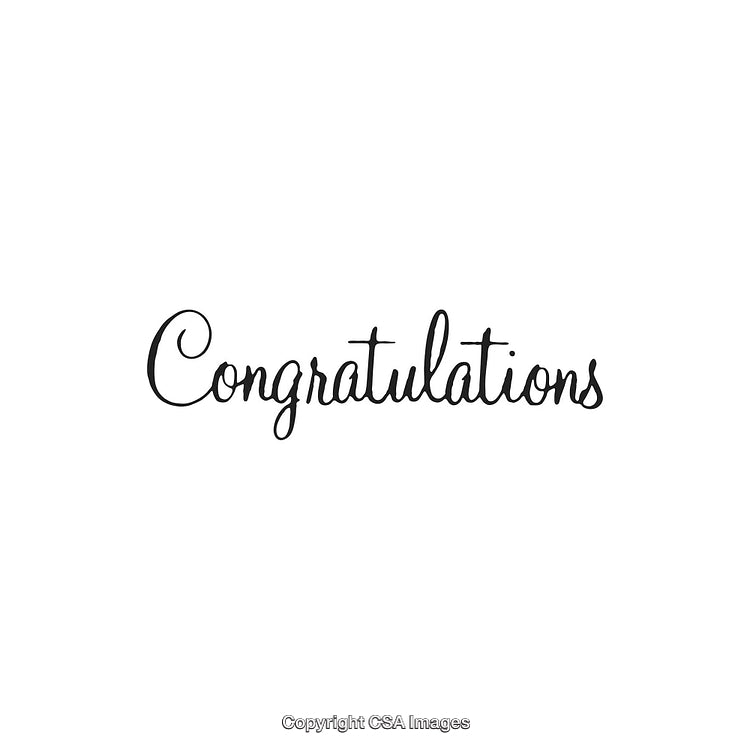 Elegant Calligraphy Text Displaying the Word 'Congratulations' on a Minimalistic Background