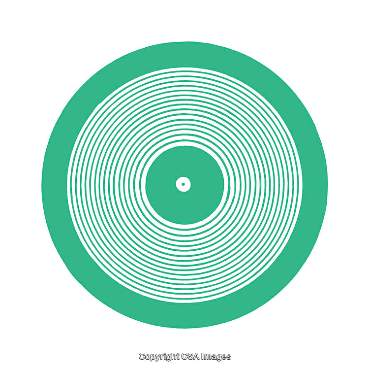 Concentric Circular Abstract Icon in Green and White Minimal Design