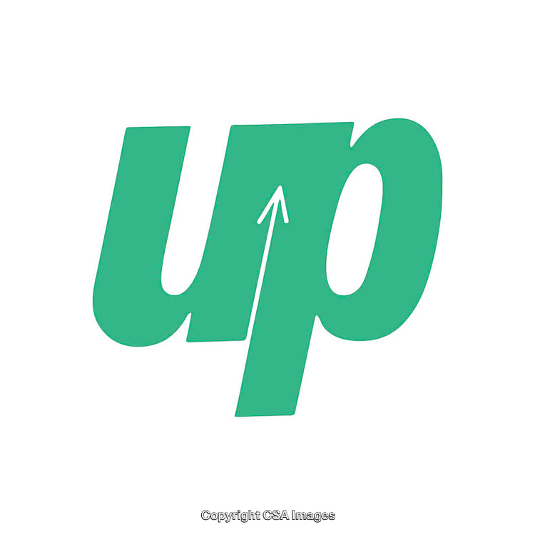 Green Text Design Featuring an Arrow to Represent Growth and Progress