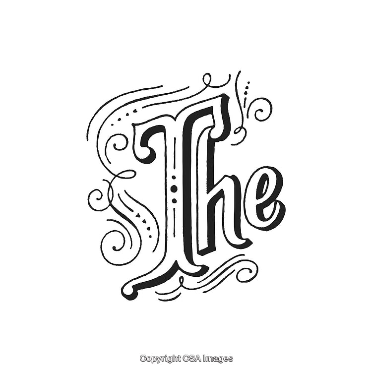 Hand-Drawn Decorative Typography Artwork with Flourishes and Details