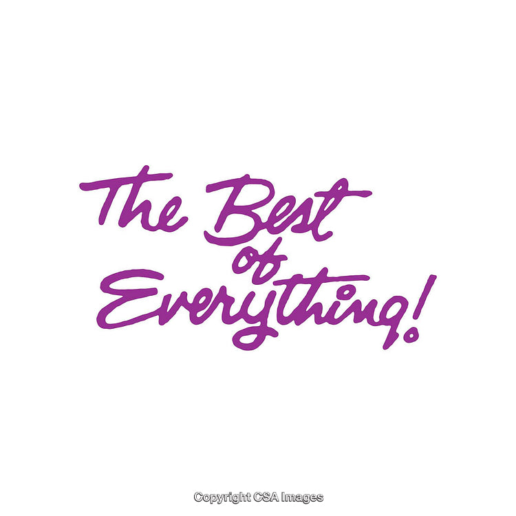 Purple Artistic Calligraphy Highlighting the Best of Everything