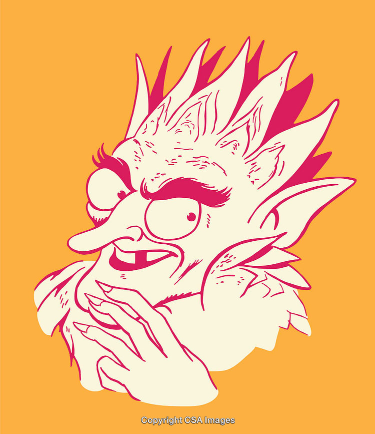 Whimsical Character Line Art Illustration with Playful Colors and Quirky Features