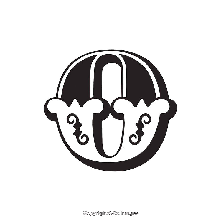 Artistic Representation of the Letter O in Monochrome Design