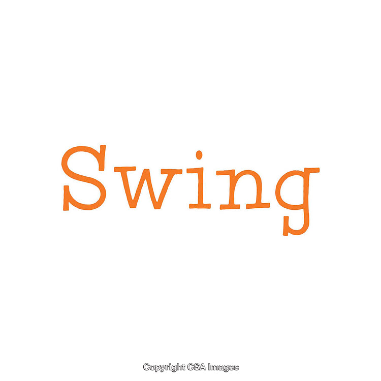 Simple Elegant Illustration Featuring the Word 'Swing' in Orange Text