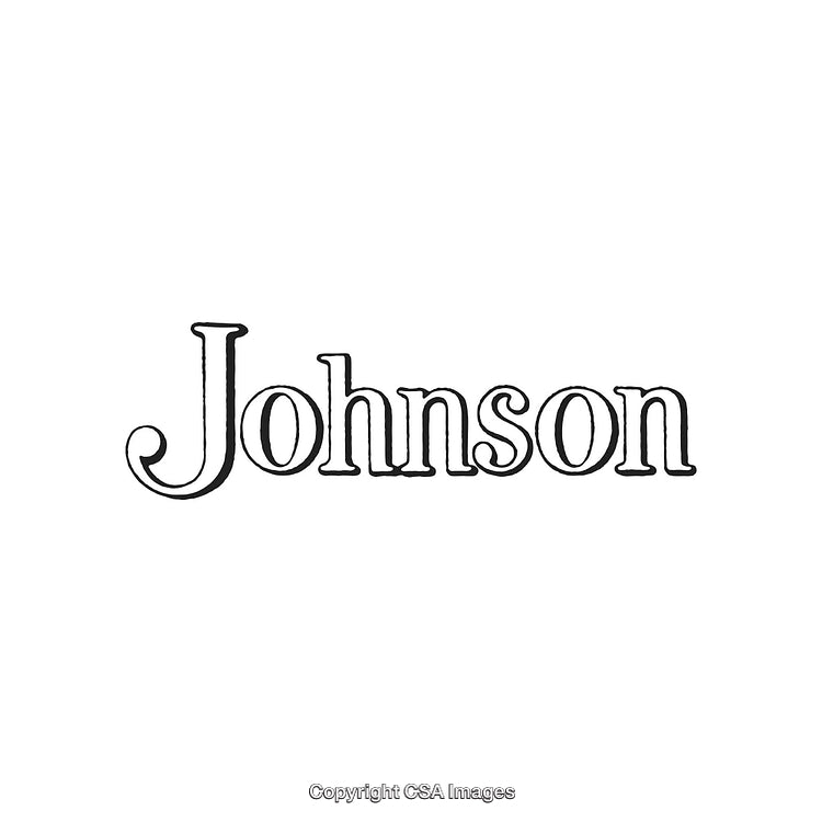 Classic Illustrated Text of the Name Johnson in Bold Font Style