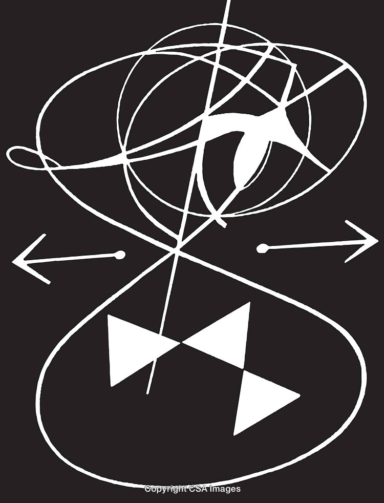 Abstract Black and White Geometric Formation Art with Dynamic Shapes