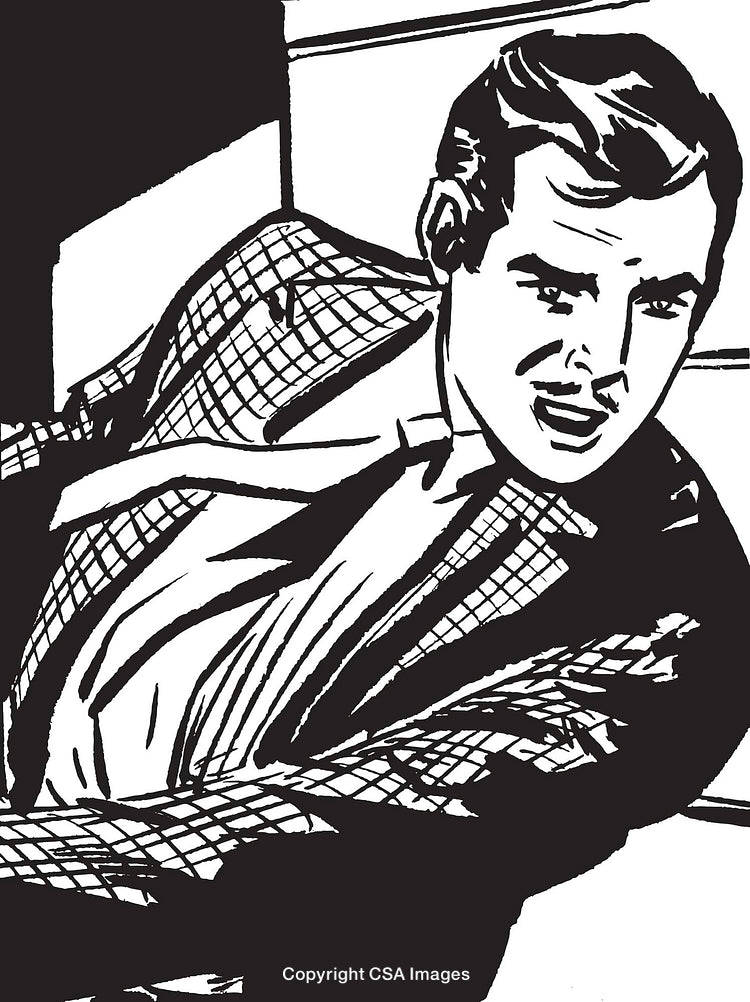 Retro Illustration of a Person in a Dynamic and Expressive Pose