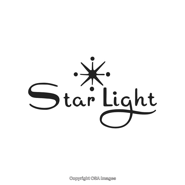 Elegant Star Light Logo with Decorative Typography and Stylish Design Elements