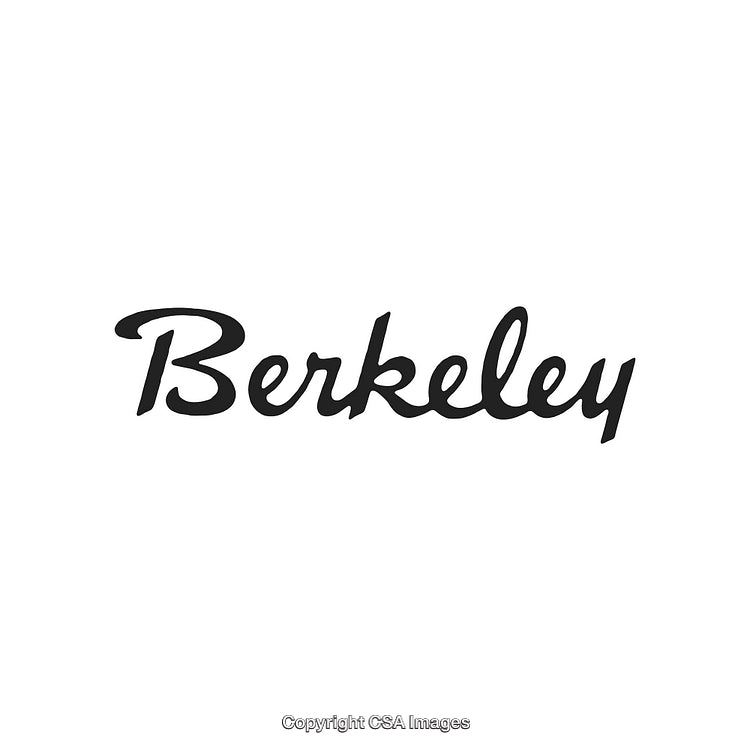 Stylish Berkeley Logo in Black Script Font on White Background
