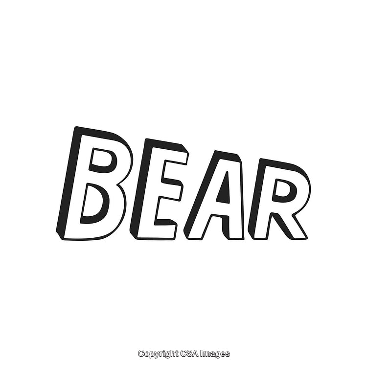 Bold Comic Style Text Illustration Displaying the Word 'Bear'