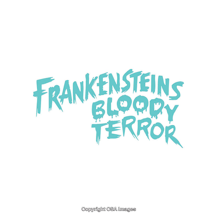 Frankenstein Themed Typography with Dripping Horror Style Font Design