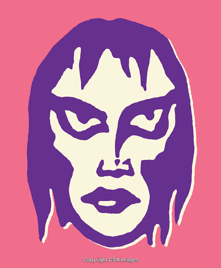 Bold Pink and Purple Abstract Line Art Expression