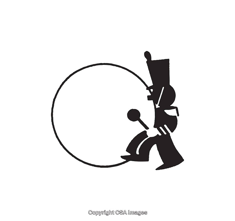 Minimalist Black and White Illustration of a Creative Abstract Concept