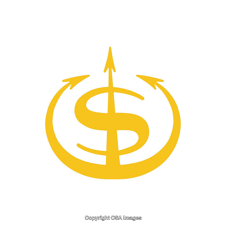 Golden Dollar Symbol Combined With Fishing Hook Illustration on White Background