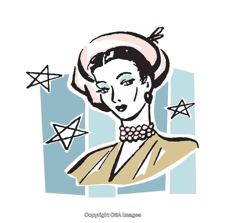 Retro Style Woman in Elegance with a Vintage Artistic Design