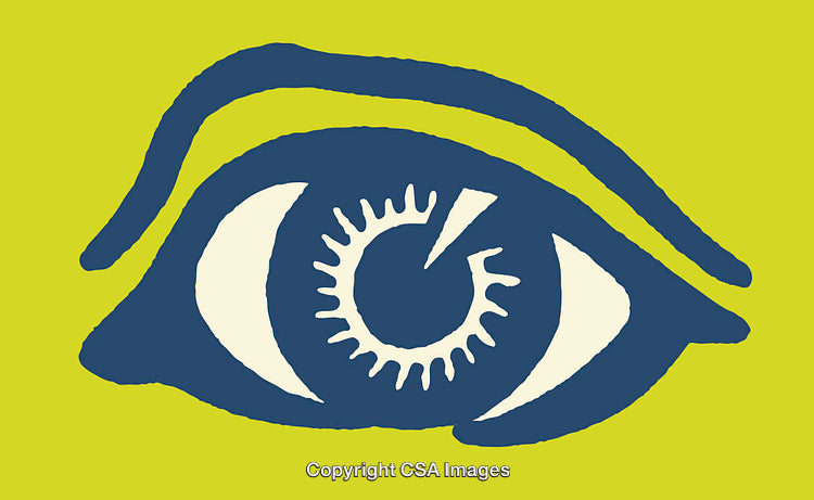 Illustration of an Artistic Eye in Bold Abstract Style