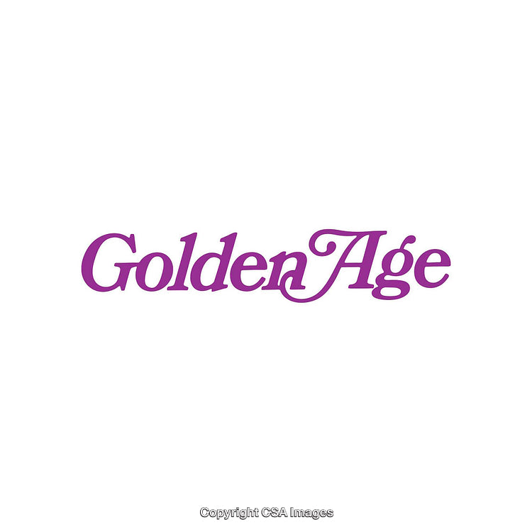Elegant Purple Typography Featuring the Words 'Golden Age'