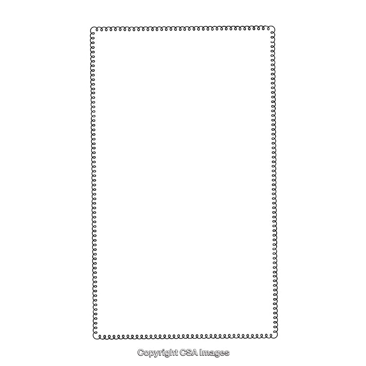 Simple Black and White Spiral Border Design for Creative Projects