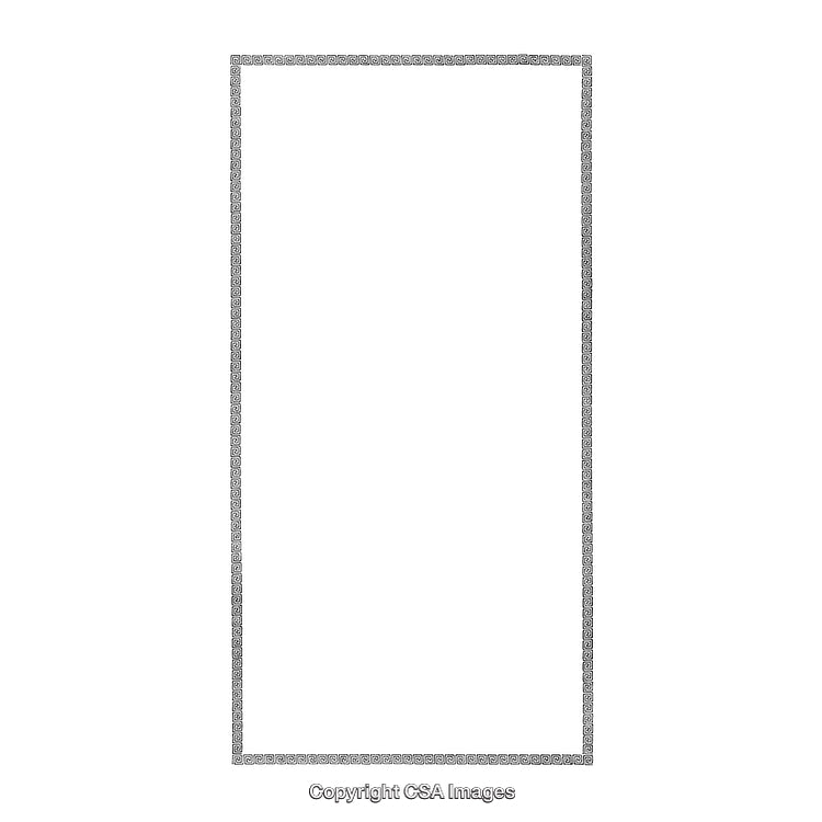 Black and White Geometric Border Design in a Minimalistic Style
