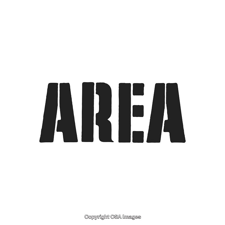 Bold Black Typography Featuring the Word 'Area' on a White Background