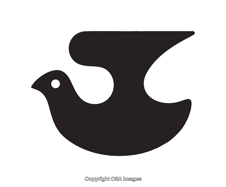 Stylized Black Bird Icon on White Background for Modern Designs