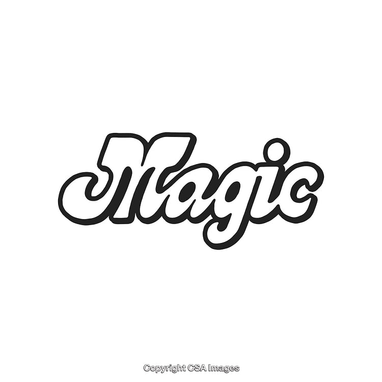Stylish Monochrome Design Featuring the Word Magic in Bold Typography