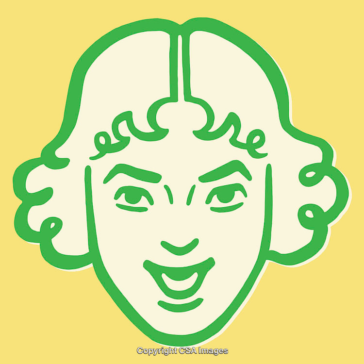 Colorful Line Art of Smiling Face with Bright Background