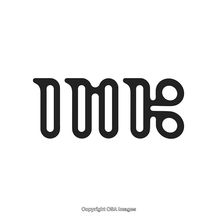 Modern Monogram Logo with Minimalistic Design Elements on White Background
