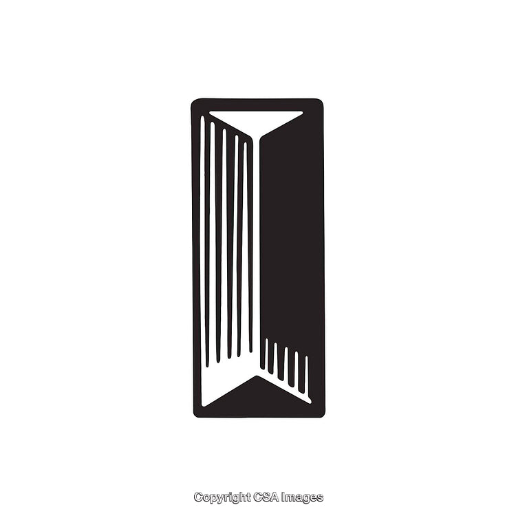 Creative Black and White Design Depicting the Letter I