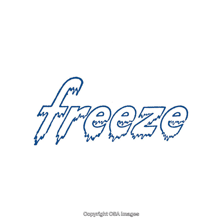 Icy Themed Text Reading "Freeze" with Artistic Frozen Effect