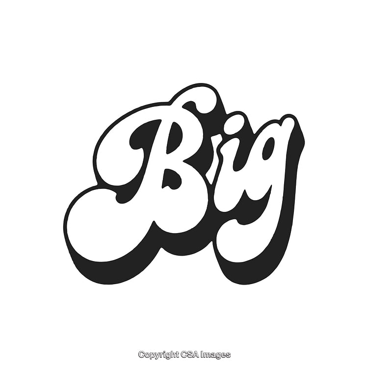 Creative Typography Featuring the Word 'Big' in Bold Artistic Style