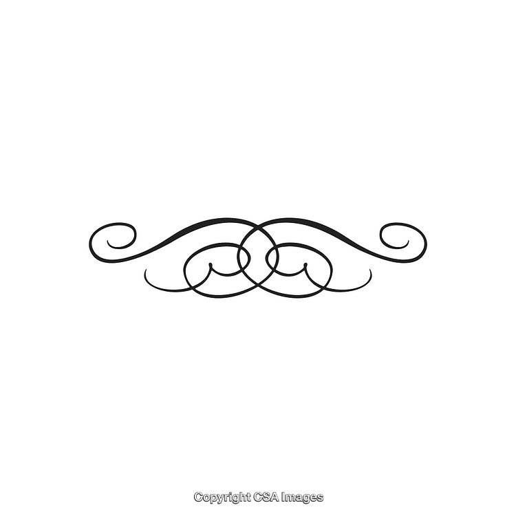 Elegant Decorative Black and White Ornamental Line Art Design
