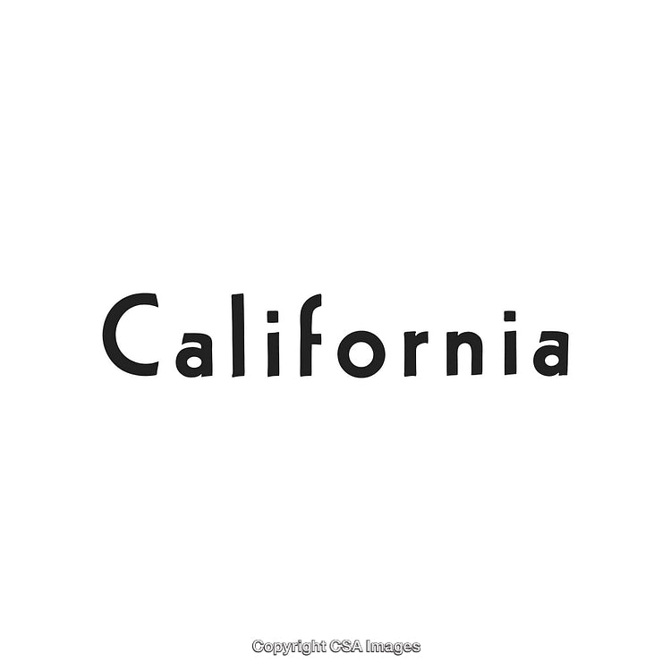 Elegant Black California Text on a Crisp White Background