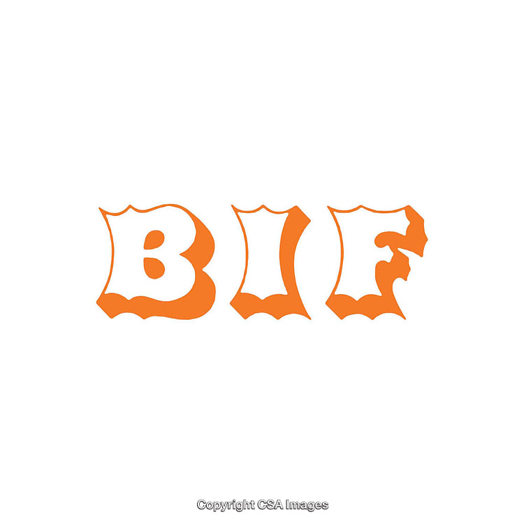 Stylized Orange Word Art Featuring Decorative Text on White Background