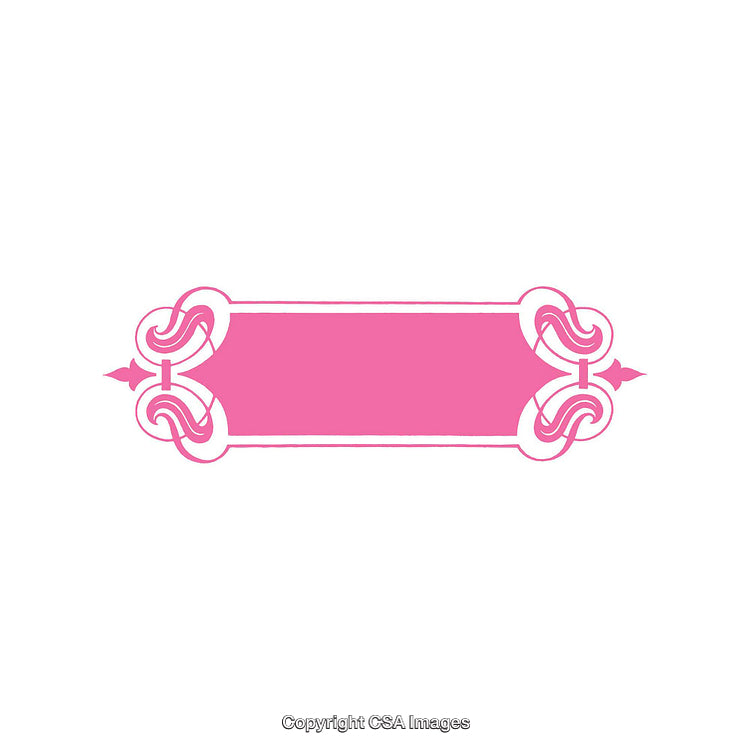 Elegant Pink Decorative Frame Design on a Clean White Background