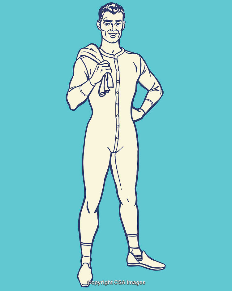 Vintage Male Portrait Line Art With Confident Pose and Retro Styling